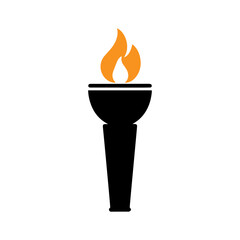 olympic torch icon vector flat design
