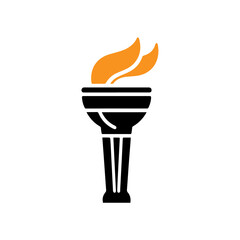 olympic torch icon vector flat design
