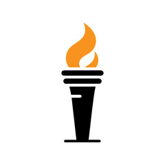 olympic torch icon vector flat design