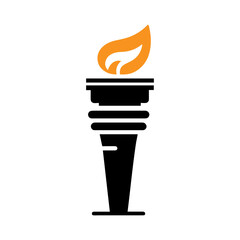 olympic torch icon vector flat design