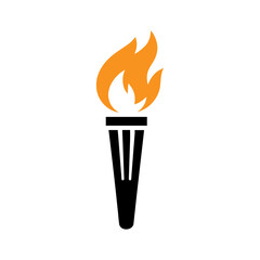 olympic torch icon vector flat design