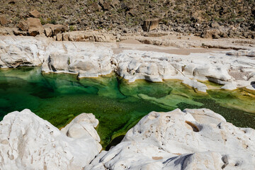 Kalysan Canyon with water of an amazing color! Socotra delights with its interesting and original...