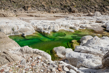 Kalysan Canyon with water of an amazing color! Socotra delights with its interesting and original...