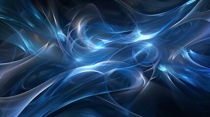 Blue wavy lines abstract background