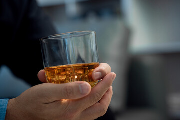 man, alcohol, businessman, lifestyle, scotch whisky, food and drink, business success celebration concep. t