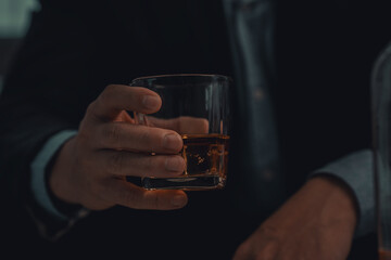man, alcohol, businessman, lifestyle, scotch whisky, food and drink, business success celebration concep. t