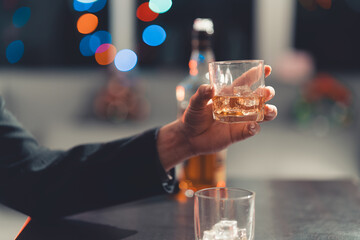 man, alcohol, businessman, lifestyle, scotch whisky, food and drink, business success celebration concep. t