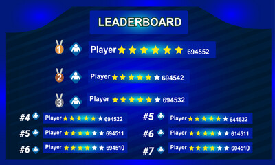 Obraz premium Modern Game Leaderboard vector design on abstract background