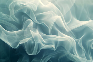 Obraz premium A mesmerizing abstract art piece featuring flowing smoke patterns in serene grey tones, creating a tranquil and fluid visual effect.