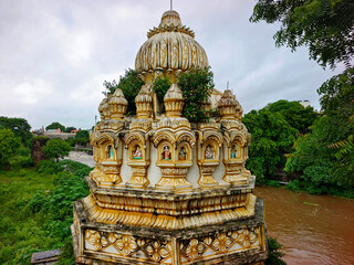 25-07-2024, Saswad, India, Sangameshwar Temple, Ancient Sangameshwar temple of Shiva at the...