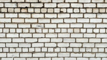 White brick wall texture background. White bricks with black seams surface.