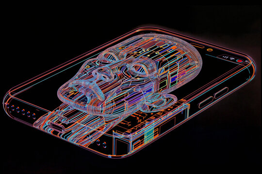 Artificial Intelligence Smart Phone Illustration