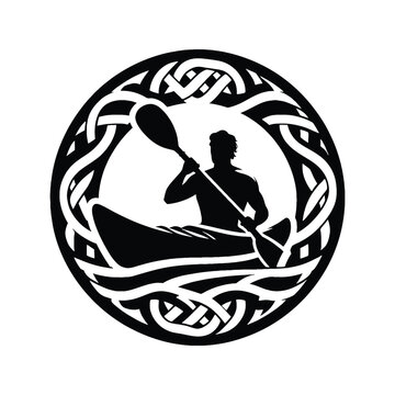 recommend clip art: Kayaking, rowling, canoeing