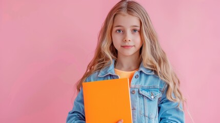 The girl with orange notebook