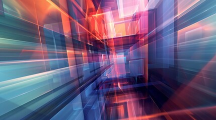 Vibrant light trails on abstract background symbolizing the rapid flow of data