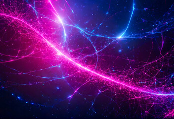Fototapeta premium Abstract Neon Web.