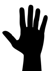 Obraz premium silhouette man hand transparent background