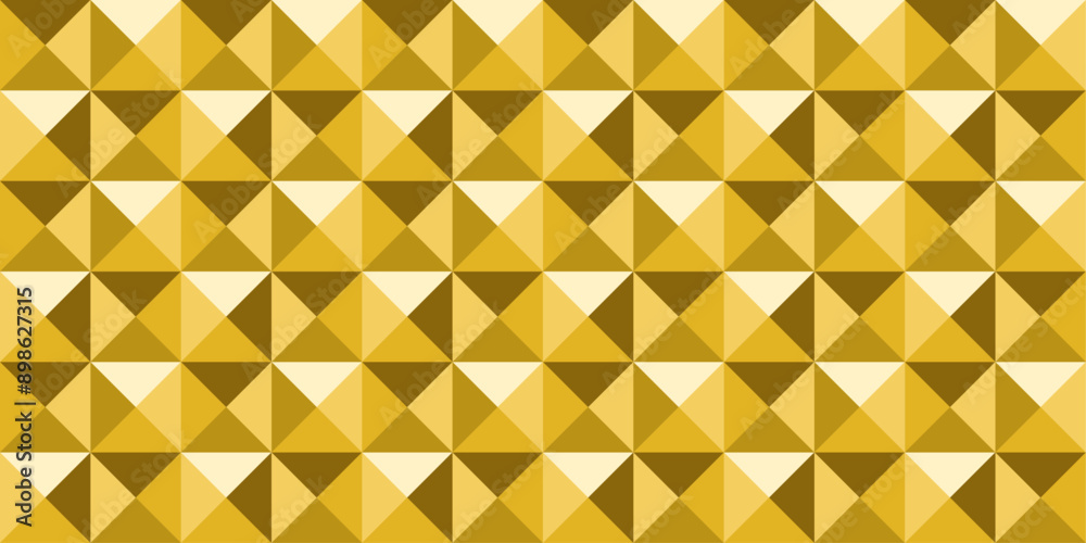 Poster gold tile in four parts. seamless tiled pattern.