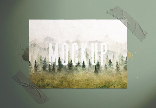 A4 Watercolor Paper Mockup