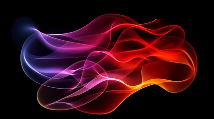 Fototapeta premium Vibrant wave pattern on a dark abstract background