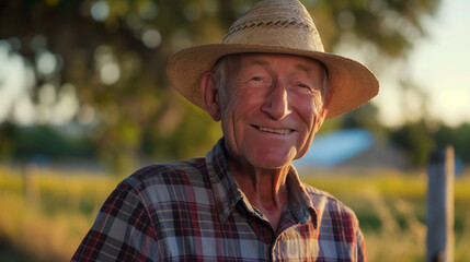 an old man with a hat that says  old 