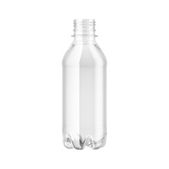 water in blank plastic bottle with cap on white background, 3d illustration, 3d rendering, Mockups for Branding and Packaging Design Mockups for Branding and Packaging Design