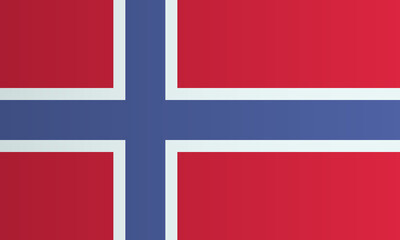 Naklejka premium Norwegian national flag. Norway country identity. Vector illustration