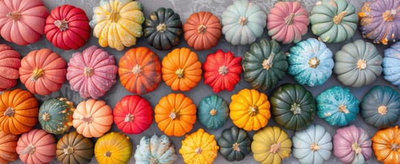 Colorful Pumpkin Array