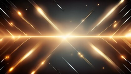 Naklejka premium Abstrakcyjne czarne tło ze świecącymi złotymi liniami