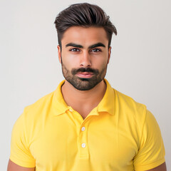 Obraz premium young indian man standing on white background