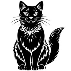 Obraz premium black cat vector