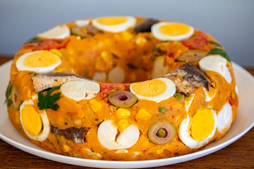 Traditional paulista couscous, a typical Brazilian recipe
