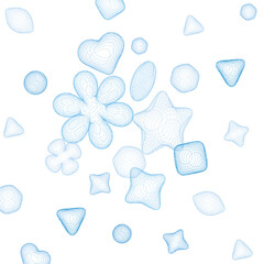 Geometry wireframe shapes . 3D hearts, abstract backgrounds, patterns, cyberpunk elements in trendy psychedelic rave style. Vintage abstract geometric banner minimal 80s with geometry figures.