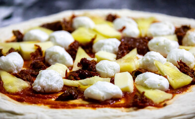 Traditional Brazilian rustic artisan pizza