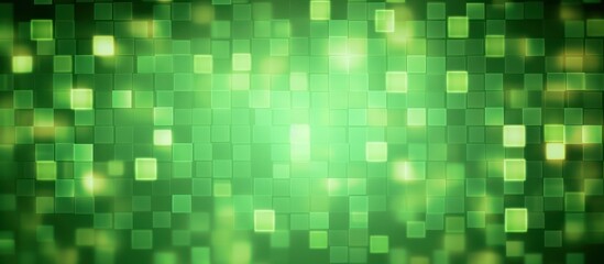 Fototapeta premium Abstract Green Square Pattern
