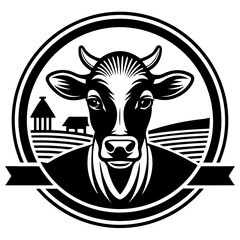 cow farm icon Vector
