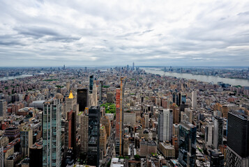 Obraz premium Aerial view from Empire State Building, New York and its skyscrapers