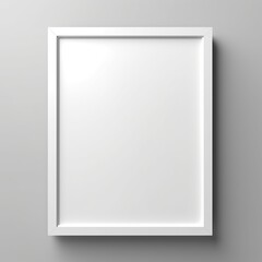 white frame on wall. Generated Ai