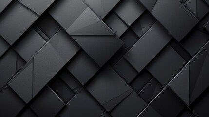 Dark and textured abstract background is made of overlapping diagonal black shapes