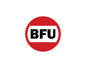 BFU logo design vector template. BFU logo design.