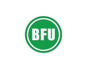 BFU logo design vector template. BFU logo design.
