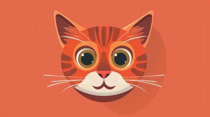 Delightful cat icon in vector format, ideal for animal lovers and playful designs.