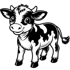 baby cow Vector