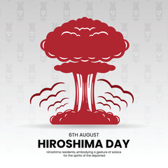 hiroshima day post design vector file
