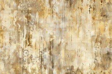 Fototapeta premium An abstract painting with textured strokes and faded colors, in shades of brown and beige.