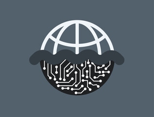 Deep web and dark web illustration