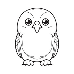 Eagle line art vector illustration