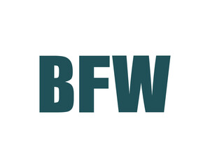 BFW logo design vector template. BFW logo design.