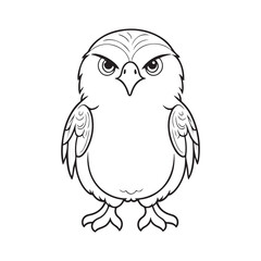 Eagle line art vector illustration