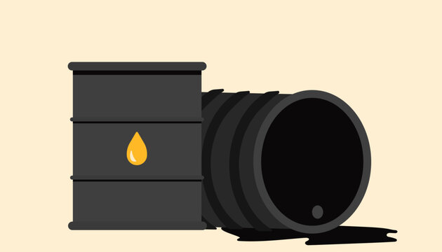 Petroleum crud oil containers illustration	
